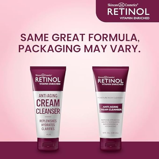 RETINOL ANTI-AGING CREAM CLEANSER - DAILY DEEP CLEANSING FACIAL WASH EXFOLIATES TO IMPROVE SKIN - Image 2